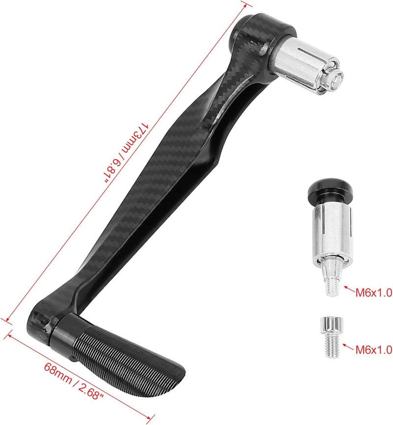 F FIERCE CYCLE 1 Pair Universal 22mm Brake Clutch Lever Protector Hand Guard for Motorcycle Black - Image 2